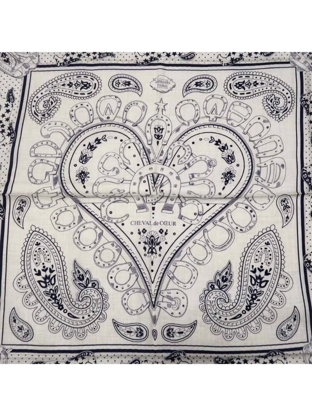 Hermes Carre Geant 140 Cheval Cool Bandana Scarf Shawl Cashmere Silk